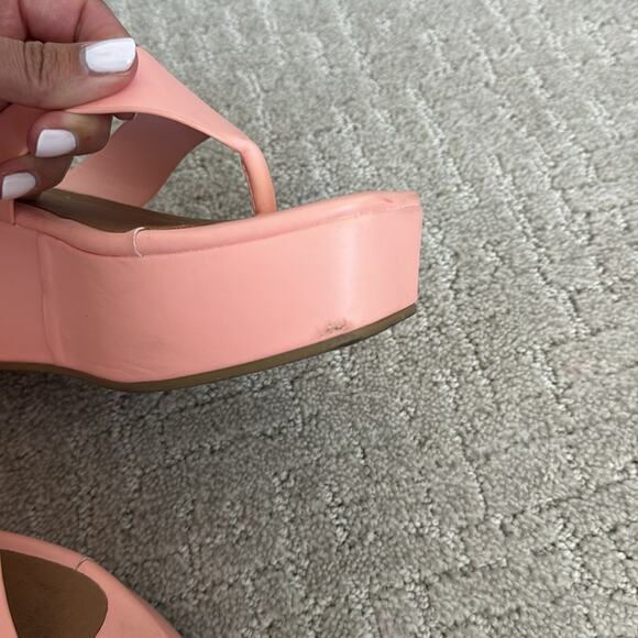 Lspace x Matisse “Alisa” platform thong flip flop in crystal pink square toe - Picture 6 of 11